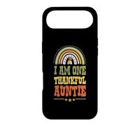 Custodia per iPhone Air Gnomo arcobaleno con scritta "I Am One Thankful Auntie"