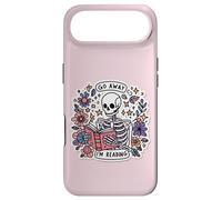 Custodia per iPhone Air Go Away I'm Reading Funny Skeleton Book Lovers Bookish Skull
