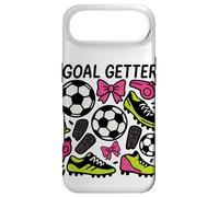 Custodia per iPhone Air Goal Getter Coquette Soccer Design con fiocchi e tacchetti