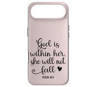 Custodia per iPhone Air God is Within Her She Will Not Fall 46 5 Christian Verse