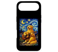 Custodia per iPhone Air Golden Retriever Playing Guitar Whimsical Art Music Camping