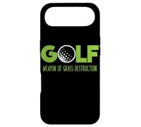 Custodia per iPhone Air Golf divertente erba distruzione con pallina da golf grafica