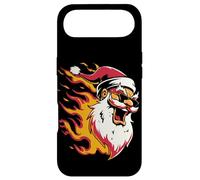 Custodia per iPhone Air Grande emblema del fuoco di Babbo Natale per il Natale ardente
