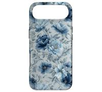 Custodia per iPhone Air Gray And Blue Flower Lover Cute Girly Navy Floral Nature