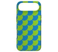 Custodia per iPhone Air Green Blue Diagonal Scales Armor Geometric Natural Pattern