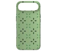 Custodia per iPhone Air Green Dark Olive Cross Leaves Geometric Fresh Pattern