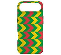 Custodia per iPhone Air Green Yellow Red Herringbone Stripe Mali Pattern