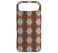 Custodia per iPhone Air Grey Rust Orange Connected Oval Circles Art Deco Pattern