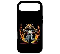 Custodia per iPhone Air Grizzly - Orso divertente con orso che cavalca una moto