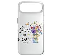 Custodia per iPhone Air Grow In Grace 2 Peter 3:18 Ispirazione floreale