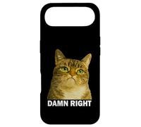 Custodia per iPhone Air Grumpy Tabby Cat Damn Right Meme Funny Weird Cat Face Meme