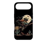 Custodia per iPhone Air Halloween strega gatto cowboy deserto luna scopa