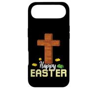 Custodia per iPhone Air Happy Easter Block Building Brick Builder Gesù Croce Fede