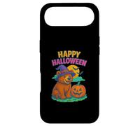 Custodia per iPhone Air Happy Halloween Cute Bear in Witch Hat with Pumpkin