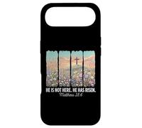Custodia per iPhone Air He Is Risen Christian Wildflower Cross Happy Easter