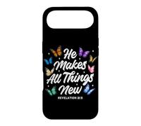 Custodia per iPhone Air He Makes All Things New Revelation Bibbia Verse Butterflies