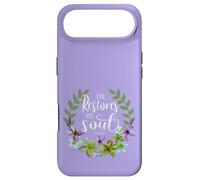 Custodia per iPhone Air He Restores My Soul Bible Verse Psalm 23 3 Floral Wreath