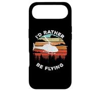 Custodia per iPhone Air Helicopter Funny Pilot Gift I'd Rather Be Flying Retro