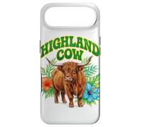 Custodia per iPhone Air Highland Cow Groovy Floreale Acquerello Boho Highland Cow