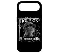 Custodia per iPhone Air Hold on I'm Overstimulated Funny Cat Dramatic Lightning Band