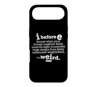 Custodia per iPhone Air I Before E Except After C Funny Grammar Frase Dark