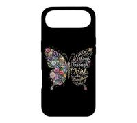 Custodia per iPhone Air I Can Do All Things Through Christ Floral Butterfly Faith