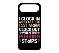 Custodia per iPhone Air I CLOCK IN AS CAT MOM CLOCK OUT WHEN THE PURRING STOPS
