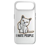 Custodia per iPhone Air I Hate People Sign,Funny Cat Giving the Finger Flipping Off