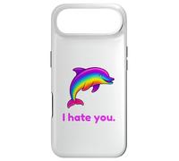 Custodia per iPhone Air I Hate You Rainbow Dolphin Divertente