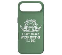 Custodia per iPhone Air I Have to Say Weird Stuff Or I'll Die Funny Frog Coffee Meme