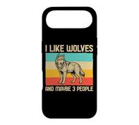 Custodia per iPhone Air I Like Wolves And Maybe 3 People Lupo Retro Frase Sarcasmo