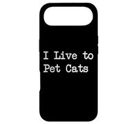 Custodia per iPhone Air I Live to Pet Cats Citazioni divertenti