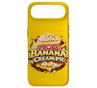 Custodia per iPhone Air I Love Banana Cream Pie Retro Diner Dessert Topping Cherry