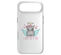 Custodia per iPhone Air I Love You A Ton- Hippo Pun- San Valentino - Ippopotami