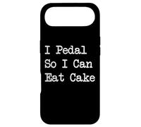 Custodia per iPhone Air I Pedal So I Can Eat Cake Citazioni divertenti in bicicletta