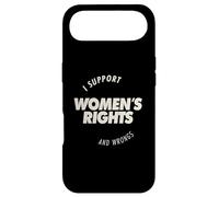 Custodia per iPhone Air I Support Women's Rights and Wrongs Bold Text Graphic