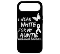 Custodia per iPhone Air I Wear White For My Auntie Lung Cancer Awareness Ribbon