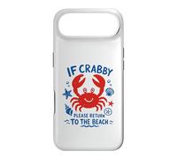 Custodia per iPhone Air If Crabby Please Return to the Beach Arte vintage disegnata a mano