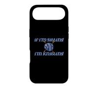 Custodia per iPhone Air If I'm sitting I'm Knitting Blue Yarn Ball illustrazione