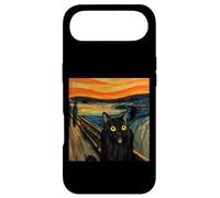 Custodia per iPhone Air Il gatto nero urlo di Munch Edvard famoso dipinto divertente