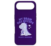 Custodia per iPhone Air Il mio cervello ha singhiozzo Consapevolezza dell'epilessia Dino Purple Ribbon
