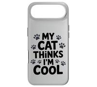Custodia per iPhone Air Il mio gatto pensa che io sia figo, Paw Prints