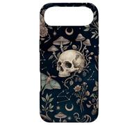 Custodia per iPhone Air Illustrazione botanica della falena del gufo del cranio celeste mistico scuro