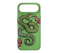 Custodia per iPhone Air Illustrazione del serpente che colpisce il tatuaggio del serpente che sibila verde