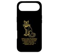 Custodia per iPhone Air Illustrazione divertente per amanti dei gatti con frontiere