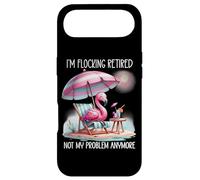 Custodia per iPhone Air Im Flocking Retired Not My Problem Anymore Flamingo Drinking