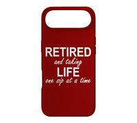 Custodia per iPhone Air Im Retired and Taking Life One Sip at a Time Retirement Wine