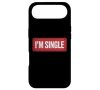 Custodia per iPhone Air I'm Single Red Banner Grassetto Grafica Divertente Stato Relazionale