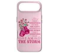 Custodia per iPhone Air I'm The Storm Boxing Warrior Nastro rosa da donna per cancro al seno