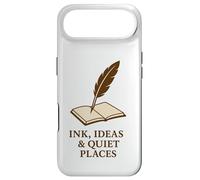 Custodia per iPhone Air Inchiostro, idee e luoghi tranquilli - Libro penna d'oca